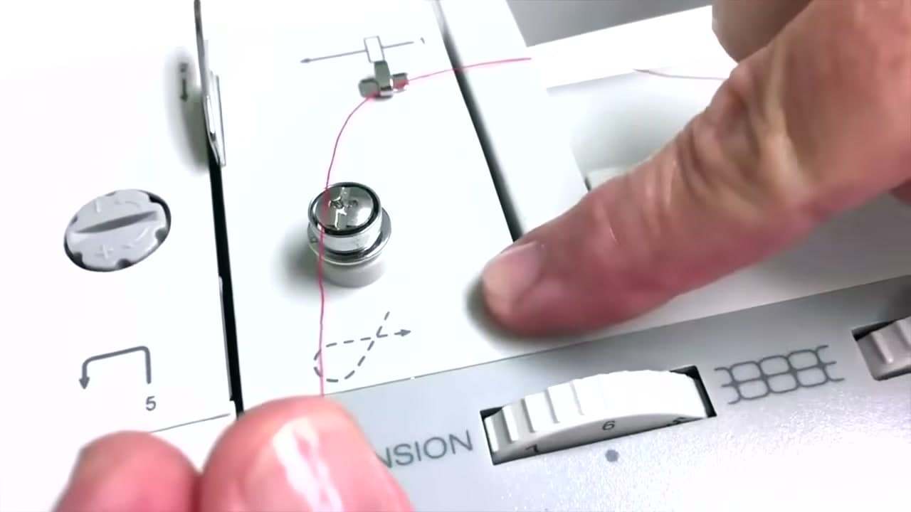 Step 3: Around the Bobbin Tension Disc - How to Wind a Bobbin