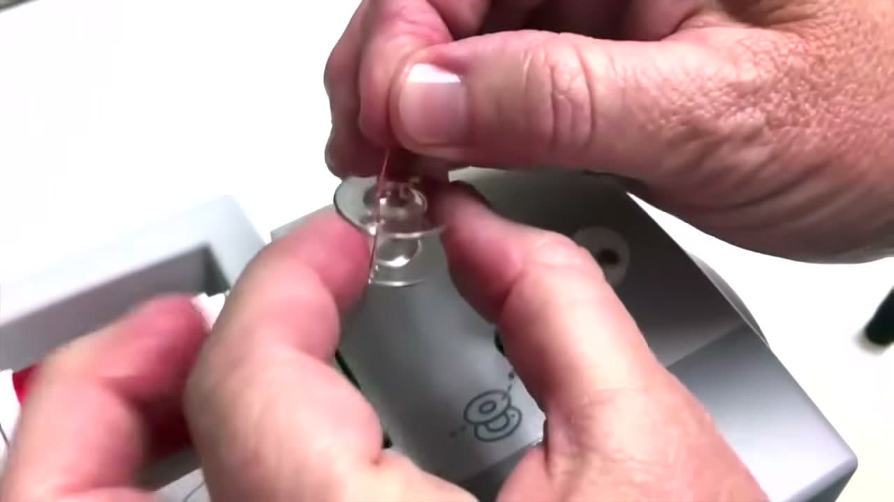Step 4: Thread the Empty Bobbin - How to Wind a Bobbin