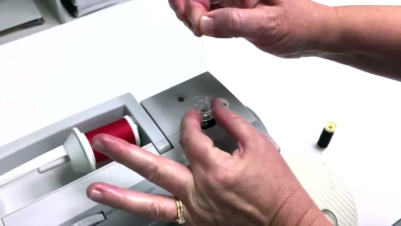 Step 5: Seat the Bobbin on the Spindle - How to Wind a Bobbin