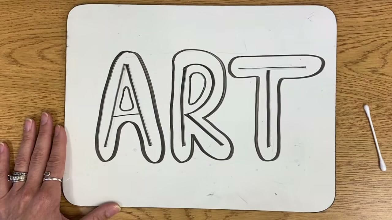 Step 2: Draw One Long Curvy Line Around Each Printed Letter - How to Do Bubble Letters