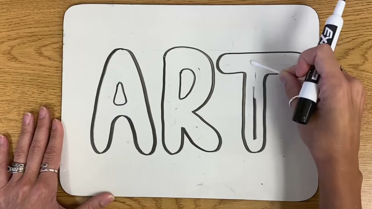 Step 3: Erase the Printed Letters So the Bubble Letters Appear - How to Do Bubble Letters