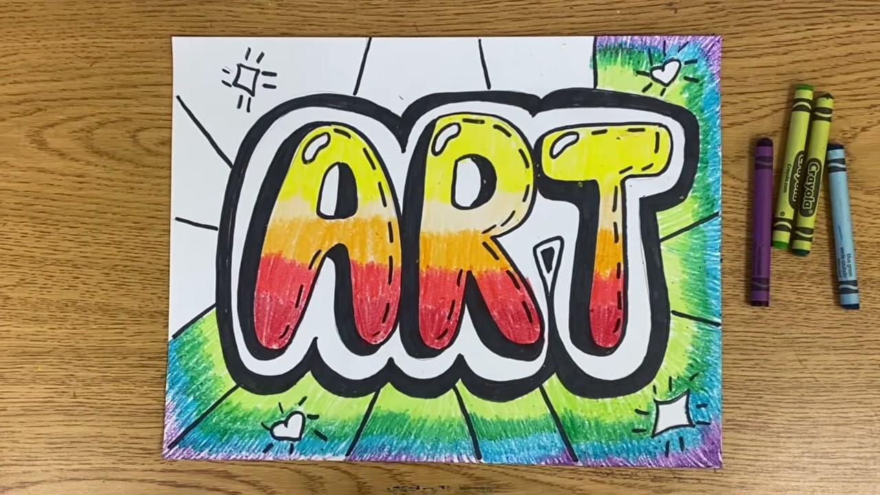 The finished result: How to Do Bubble Letters