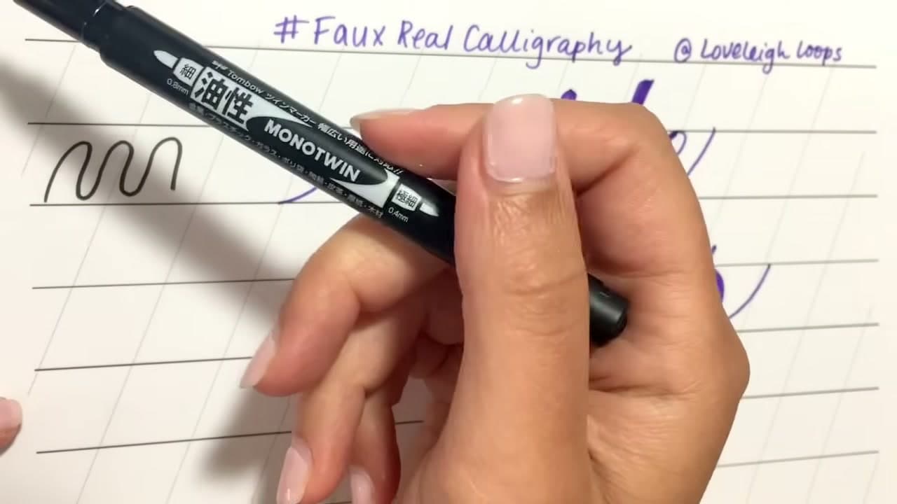 Step 2: Pick Any Monoline Pen - How to Do Faux Calligraphy