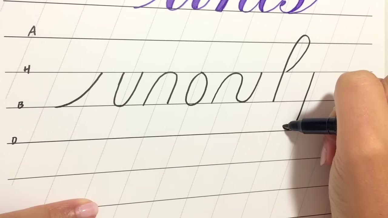 Step 5: Finish With the Compound Curve and Two Stem Loops - How to Do Faux Calligraphy