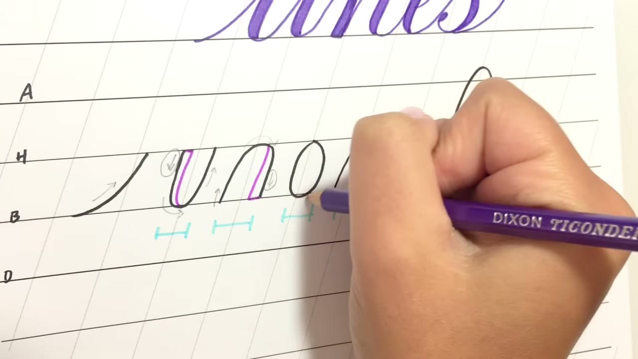 Step 7: Add the Weight on the Inside - How to Do Faux Calligraphy