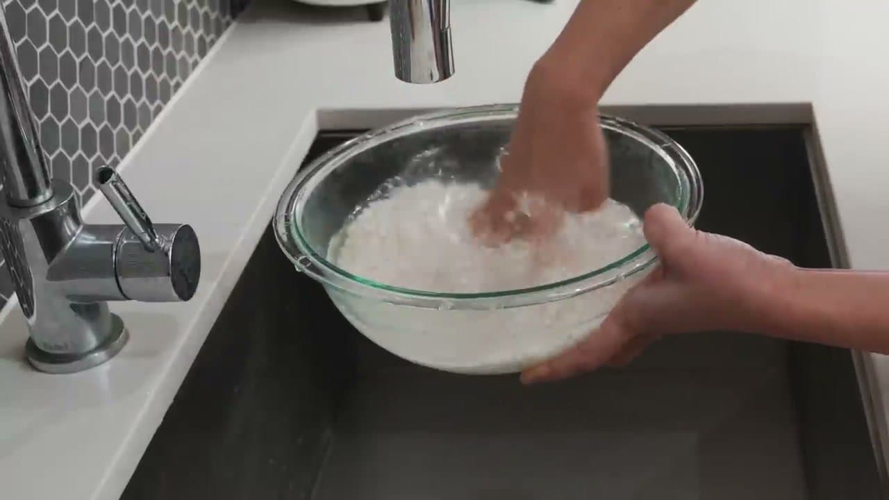 Step 2: Step 2: Wash the rice