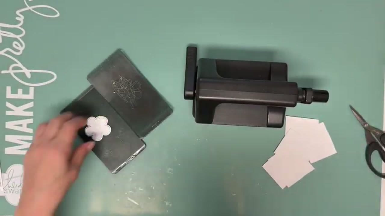 Step 2: Die-Cut the Flowers and Leaves - How to Make a Flower Meadow Scrapbook Layout