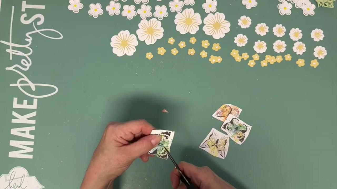 Step 6: Fussy Cut the Butterflies - How to Make a Flower Meadow Scrapbook Layout