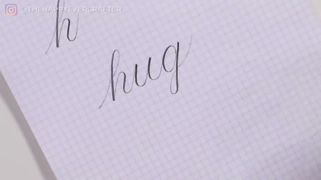 The finished result: How to Learn Calligraphy: 7 Step Beginner Tutorial With Just a Pencil