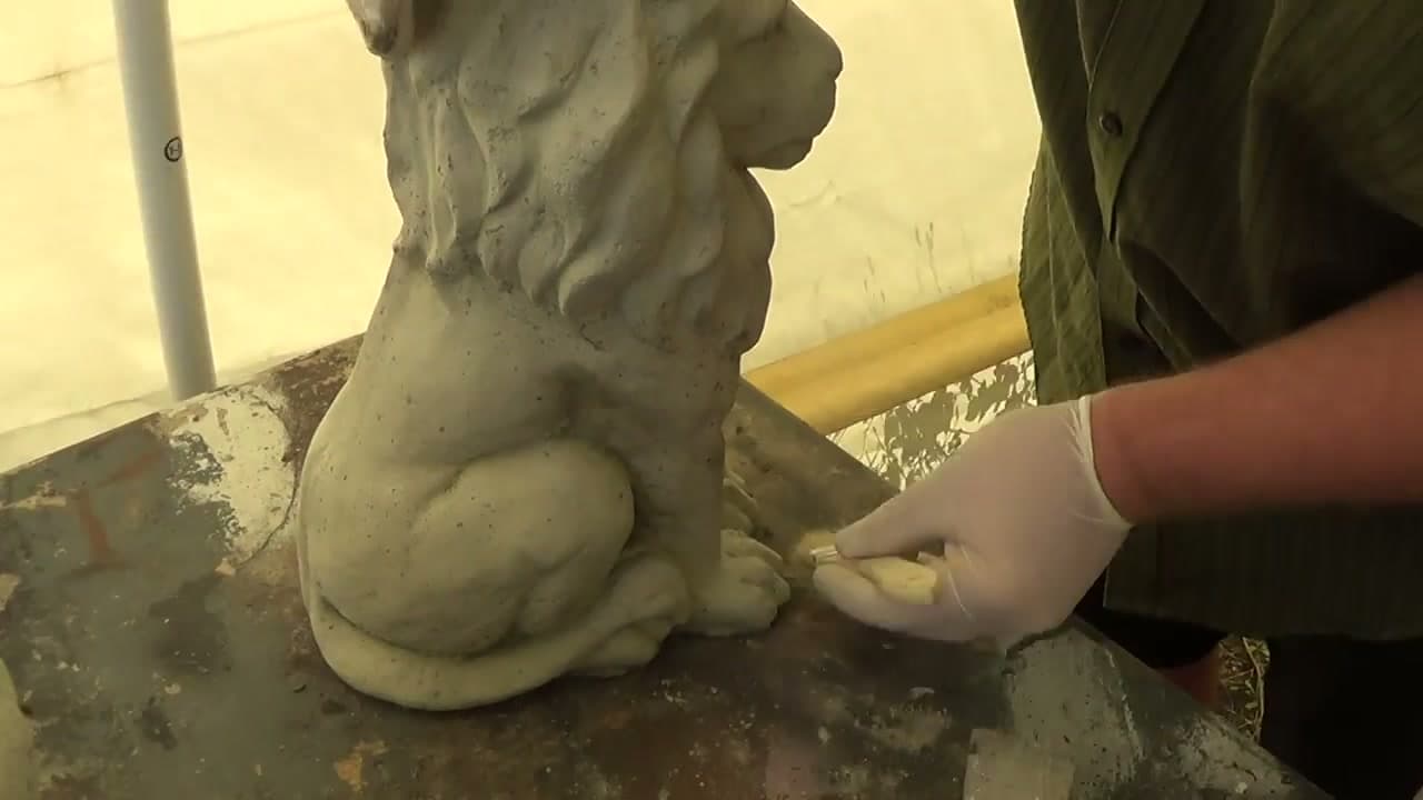Step 5: Rub the Patch Back Flush - How to Fix Air Bubbles in Concrete Crafts
