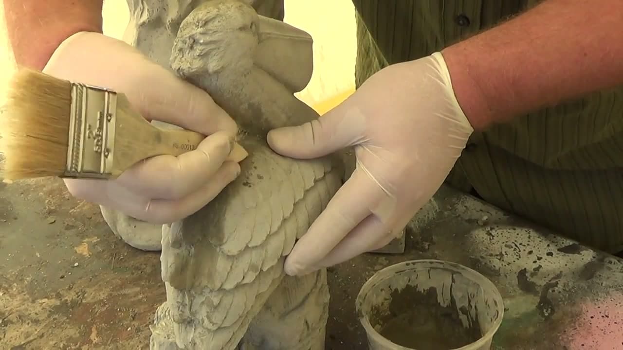 Step 6: Brush It Off and Look Again - How to Fix Air Bubbles in Concrete Crafts