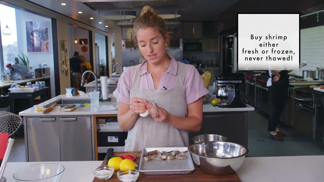 Step 1: Step 1: Devein the shell-on shrimp