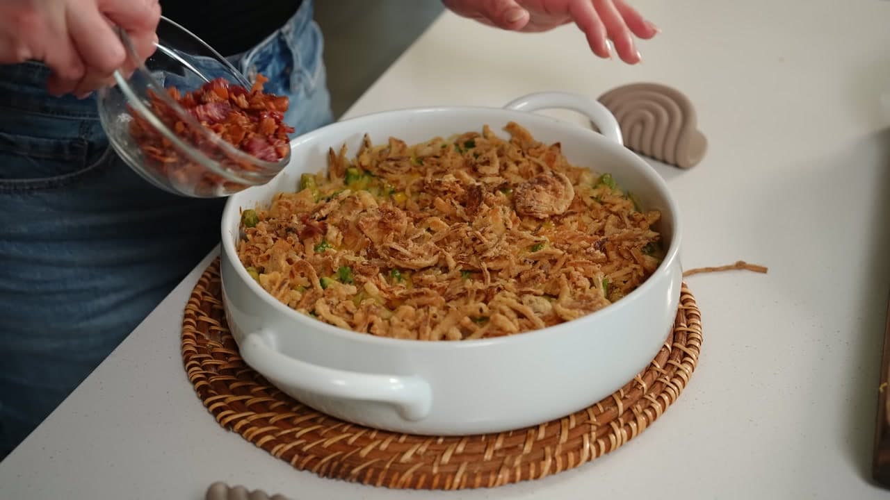 The finished result: Green Bean Casserole