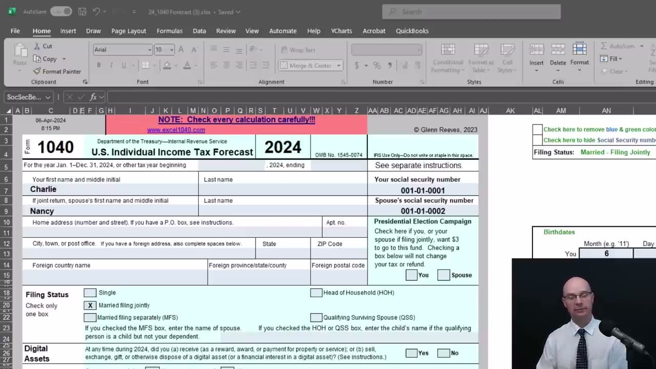 Step 5: Step 5: Example 1 - Charlie and Nancy at 15% Taxable