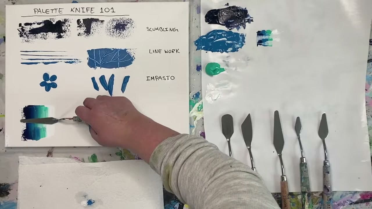 Step 9: Blend a Colour Gradient - How to Paint with a Palette Knife