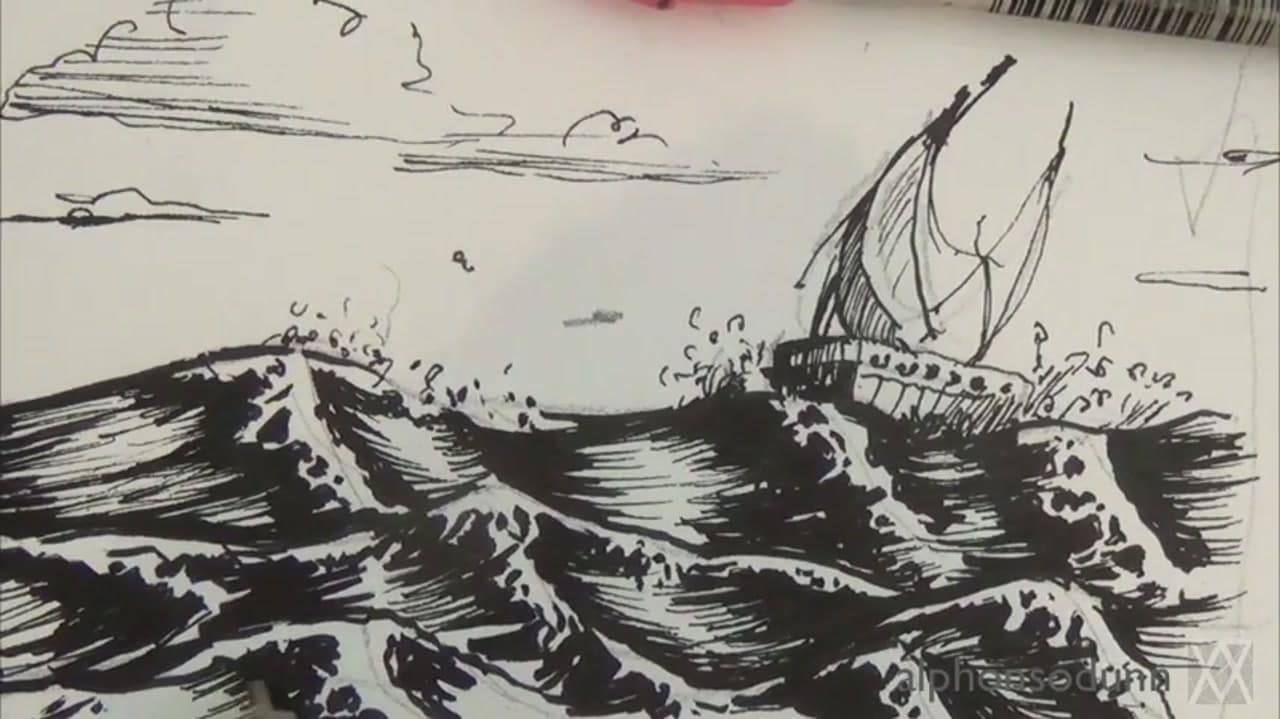 Step 8: Step 8: Finish the Sky, Sails, and Clouds