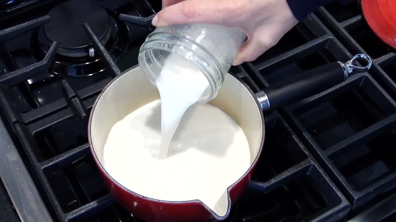 Step 1: Step 1: Pour Almond Milk into a Saucepan