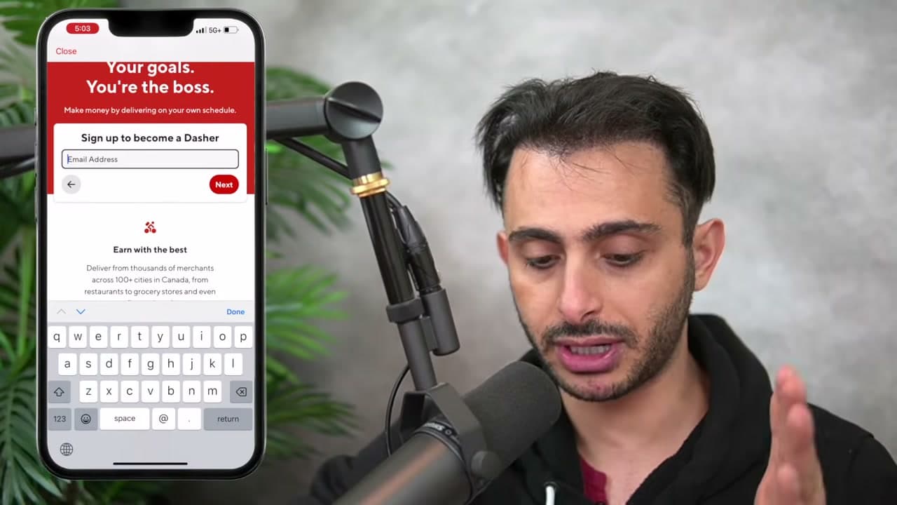 Step 3: Enter Your Email and Phone - How to Become a DoorDash Driver