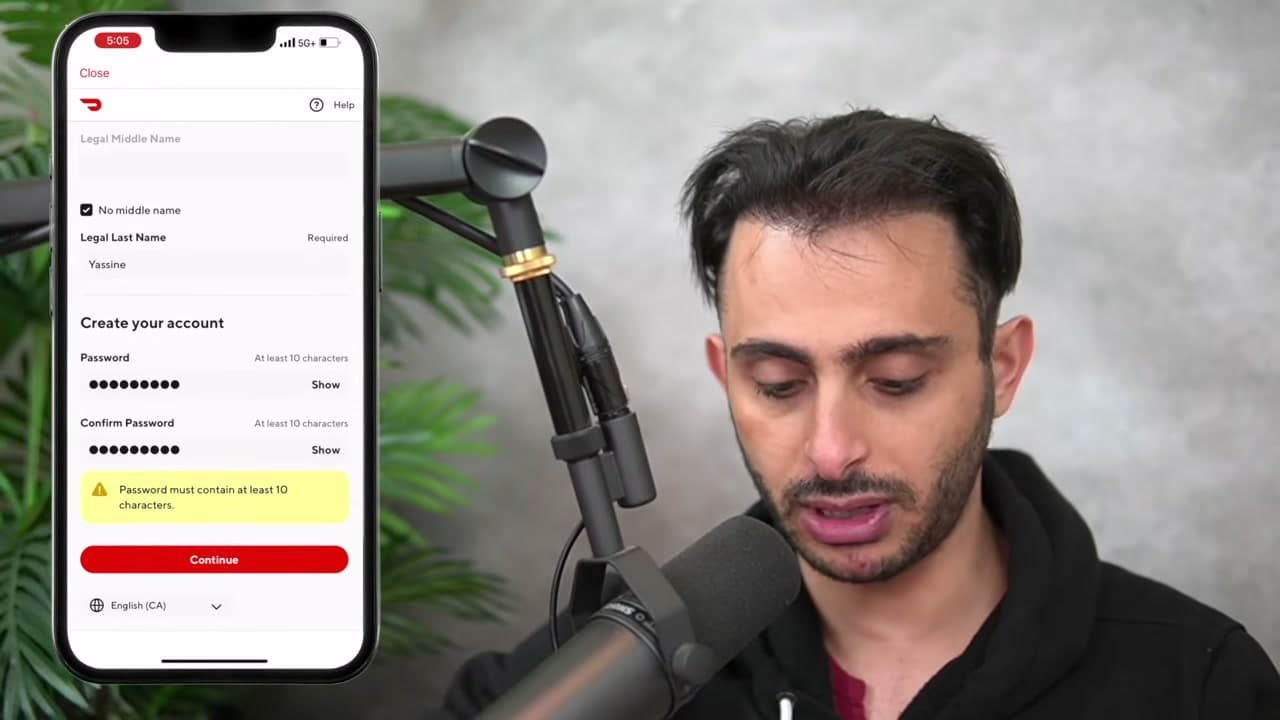 Step 5: Create a Password - How to Become a DoorDash Driver