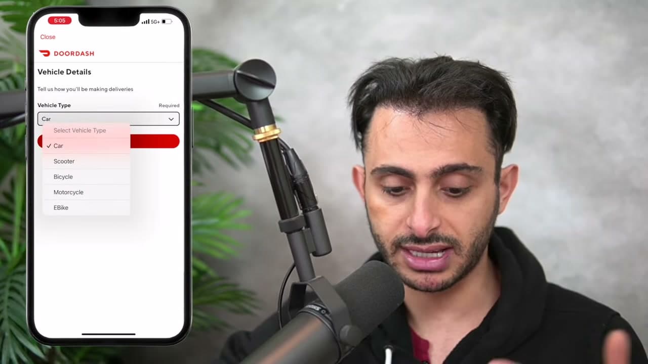 Step 6: Choose Your Vehicle - How to Become a DoorDash Driver