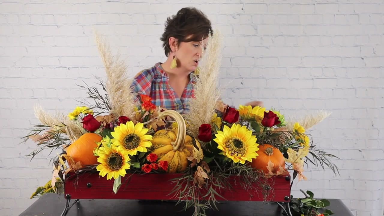 The finished result: How to Make a Thanksgiving Centerpiece