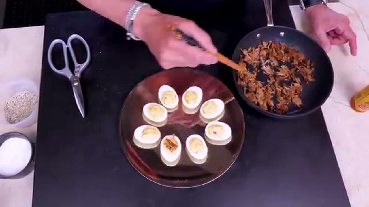Step 4: Step 4: Carnitas Deviled Eggs