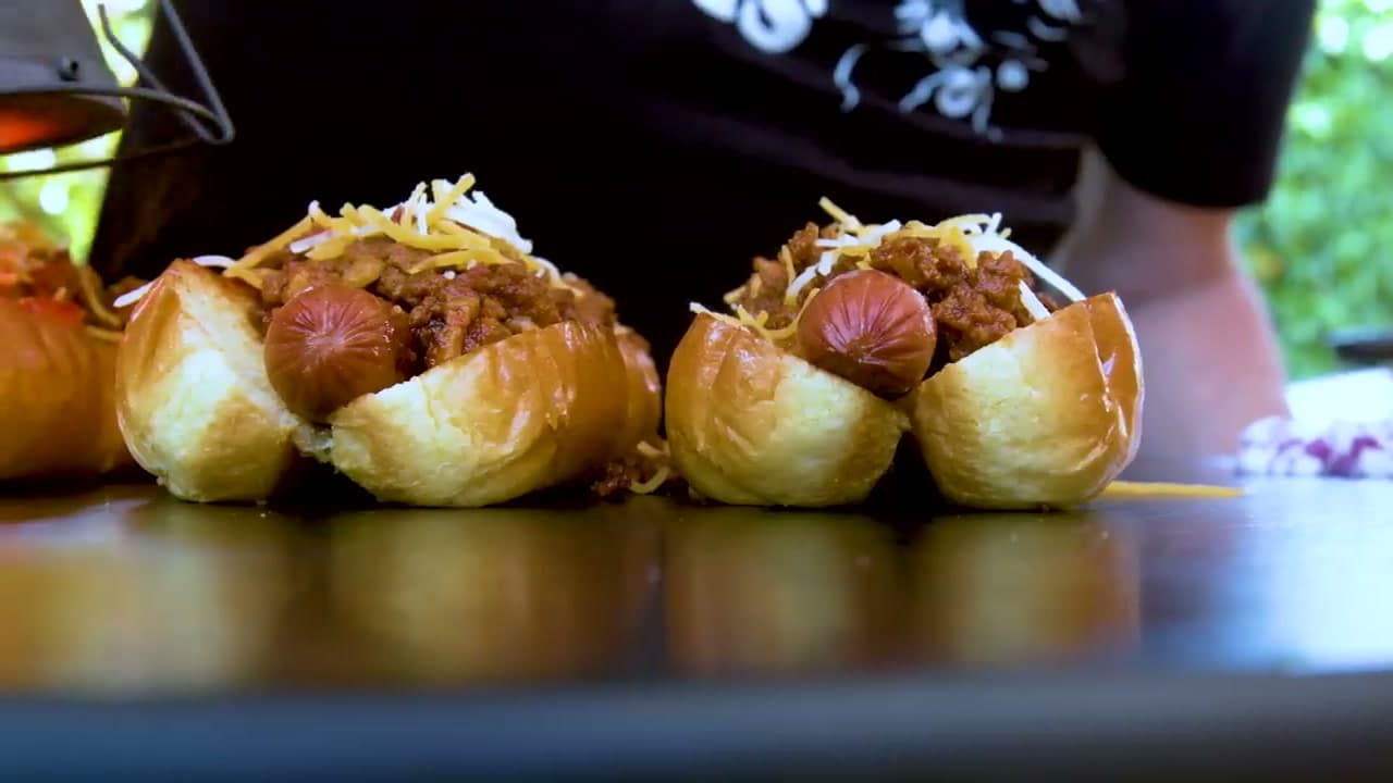 The finished result: How to Make Chili Dogs (Homemade Hot Dog Chili)