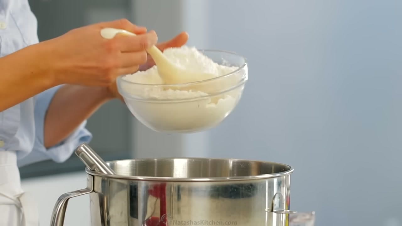 Step 3: Whisk In the First Flour - How to Make Dinner Rolls