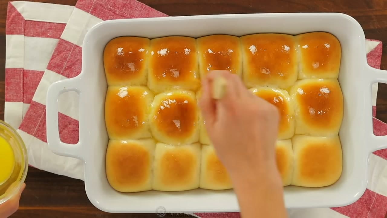 The finished result: How to Make Dinner Rolls