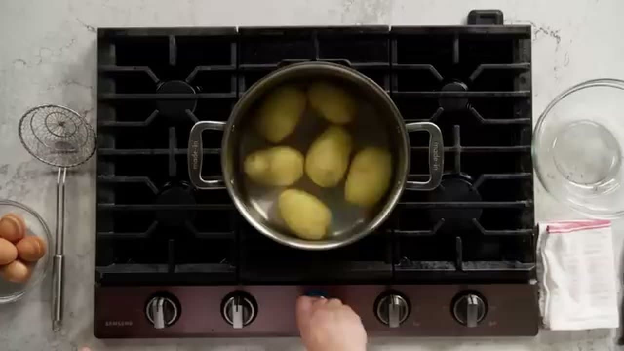 Step 1: Step 1: Cold-Start the Potatoes with Skins On