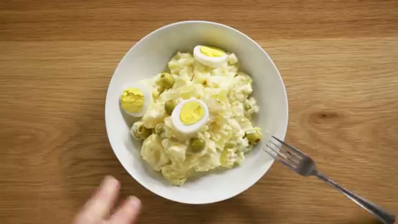 The finished result: How to Make Potato Salad - 7-Step Classic Deli Recipe