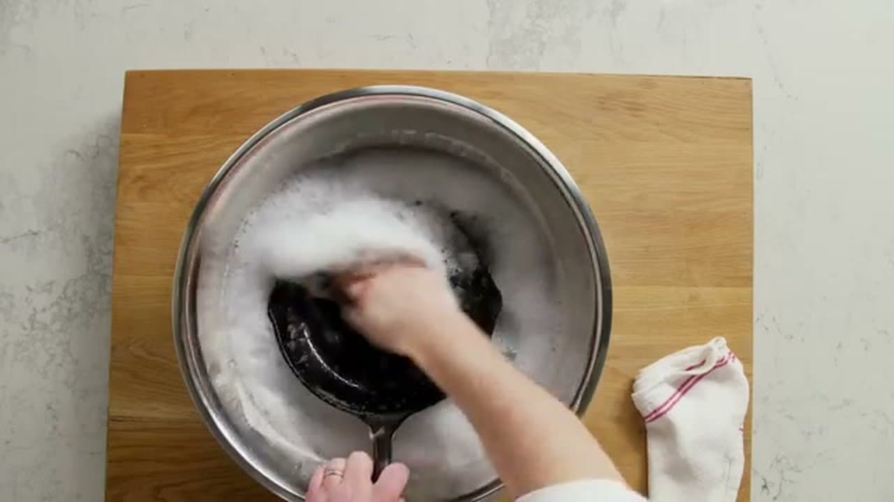 Step 2: Rinse With Warm Soapy Water