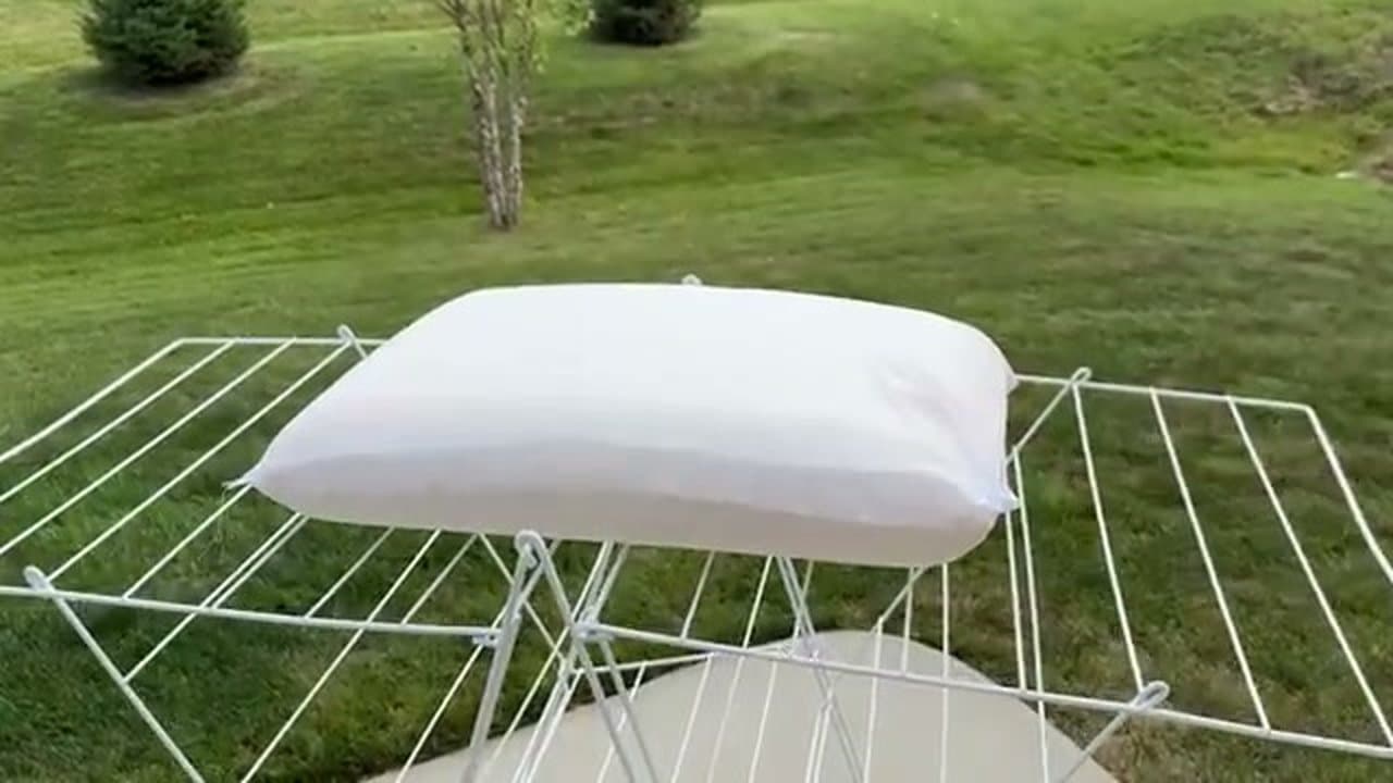 The finished result: How to Wash a Pillow (Yellow Stains and All)