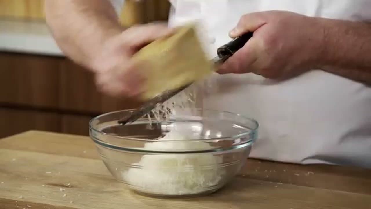Step 1: Grate the Parmesan Finely on a Microplane