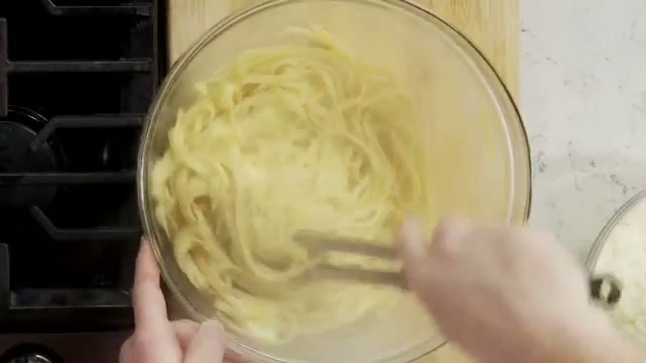 Step 4: Stir to Melt the Butter Into the Pasta