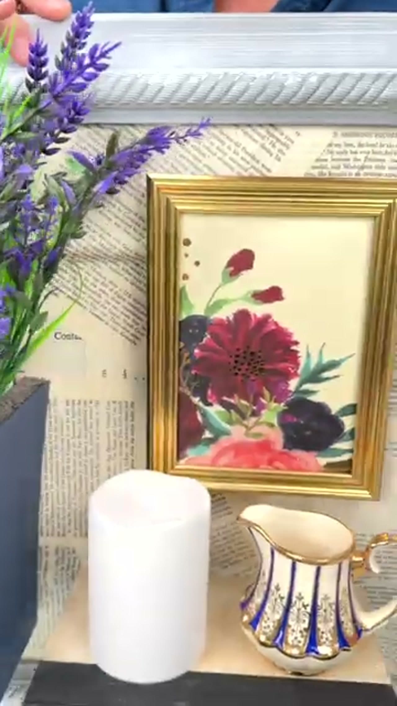 The finished result: How to Make a Book Vase - Hidden Flower Display in 7 Steps