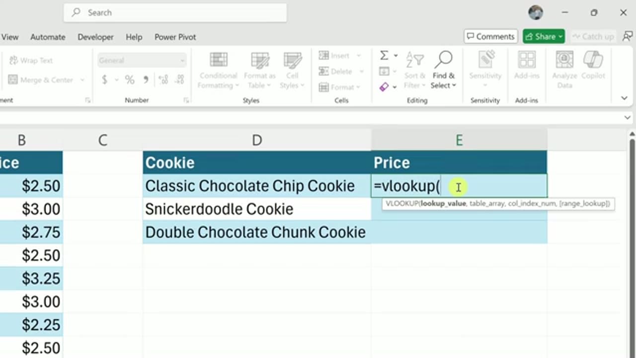 Step 1: Start the Formula With =VLOOKUP(