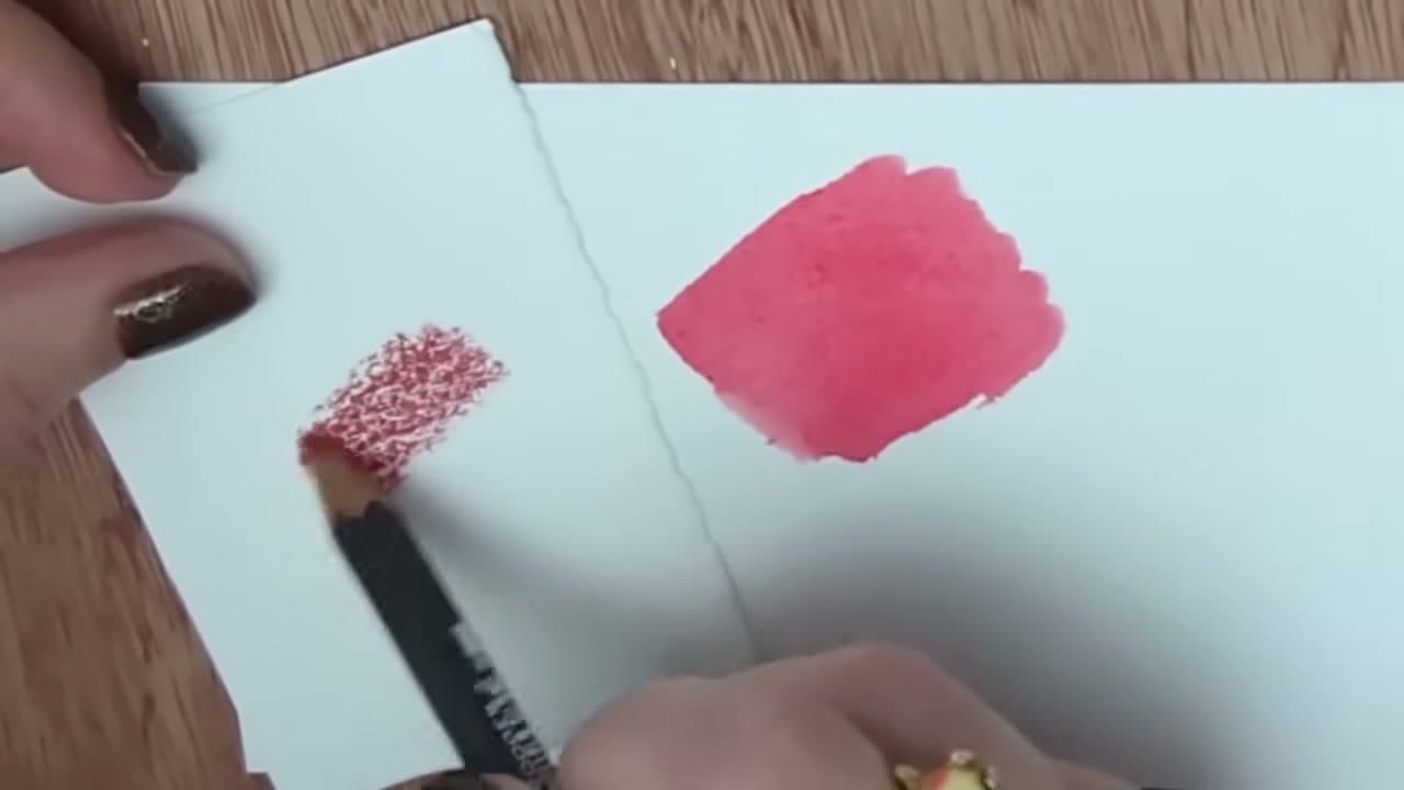 Step 2: No Palette? Use a Scrap of Paper - How to Use Watercolor Pencils